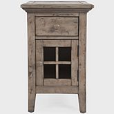 Rustic Shores Power Side Table in Watch Hill Weathered Grey