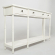 Stately Home 60" 3 Drawer Breakfront Console Table in Antique White