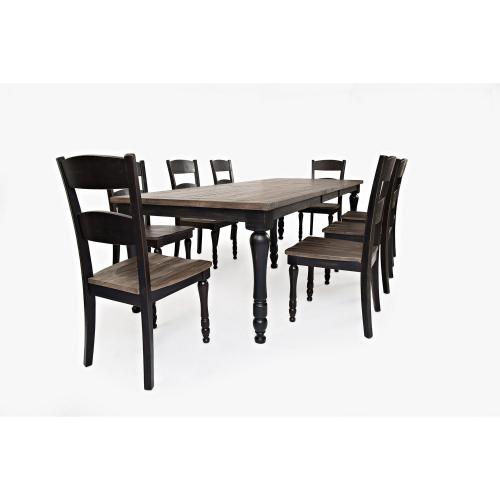 Madison County 106" 9 Piece Dining Set in Vintage Black