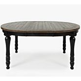 Madison County 48" Round to Oval Dining Table in Vintage Black & Barnwood