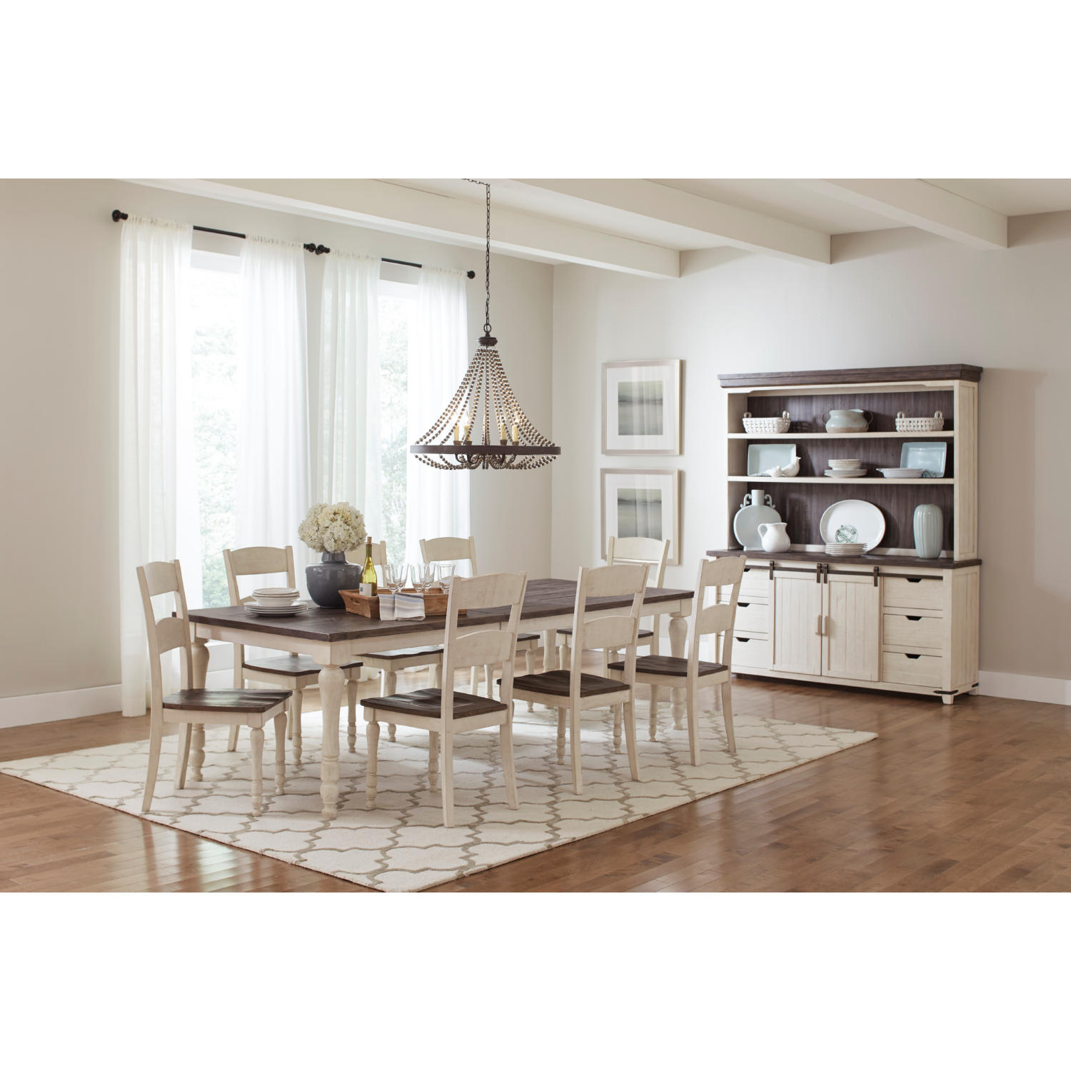 Jofran 1706-106D-9 Madison County Piece Dining Set in