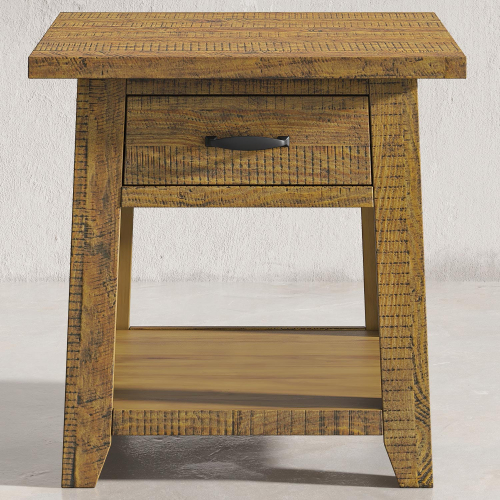 Telluride Storage End Table in Distressed Pine