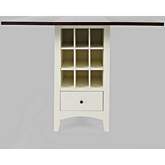 Asbury Park 48" Drop Leaf Storage Counter Dining Table in White & Brown