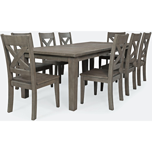 Outer Banks 9 Piece Dining Set in Driftwood Gray Reclaimed Pine