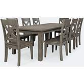 Outer Banks 9 Piece Dining Set in Driftwood Gray Reclaimed Pine