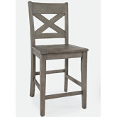 Outer Banks X Back Counter Stool in Distressed Driftwood (Set of 2)