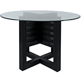 Altamonte 48" Round Dining Table in Charcoal Grey & Glass