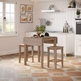 Eastern Tides 3 Piece Counter Dining Set in Brushed Bisque