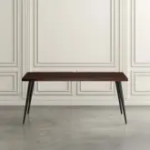 Prelude 70" Round Dining Table in Suede Brown Solid Wood & Iron