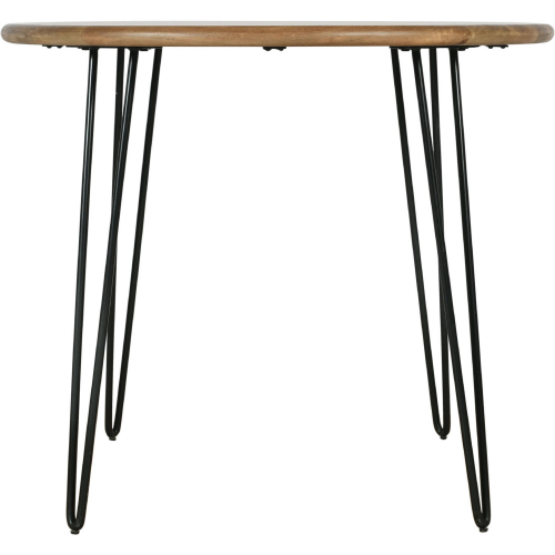 Brennan 42" Round Counter Height Dining Table in Golden Brown Wood & Metal