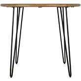 Brennan 42" Round Counter Height Dining Table in Golden Brown Wood & Metal