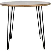 Brennan 42" Round Dining Table in Golden Brown Wood & Metal