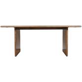 Burke 76" Dining Table in Golden Brown Solid Wood