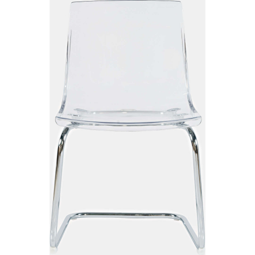 Clarity Dining Chair in Clear Acrylic & Metal (Set of 2)