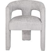 Gwen Sculpture Accent Arm Chair in Grey Jacquard Fabric