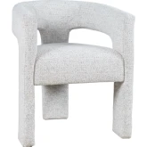 Hayden 3 Leg Dining Arm Chair in Grey Performance Fabric