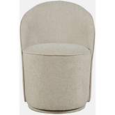 Landon Swivel Dining Chair in Gray Fabric (Set of 2)
