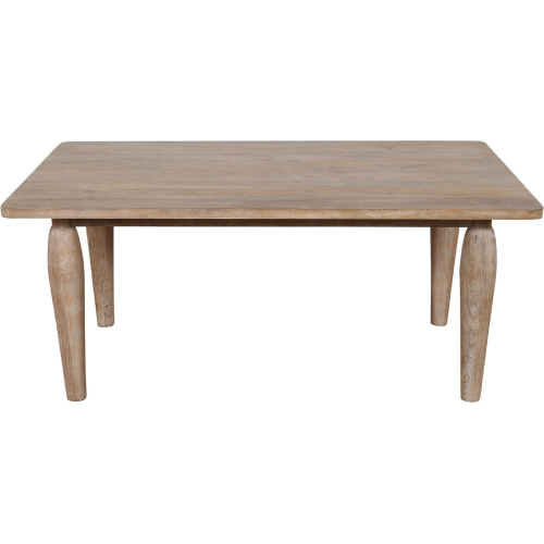Spader 70" Dining Table in Washed Sand Finish Solid Wood
