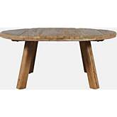 Reclamation 36" Round Coffee Table in Unfinished Brown Reclaimed Solid Wood
