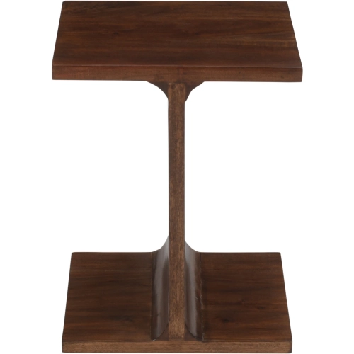 Idiom Accent End I Table in Walnut Brown Finish Wood