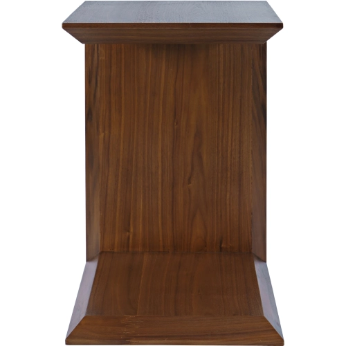 Nobu Beveled Angle Accent End C Table in Walnut Brown Finish Wood