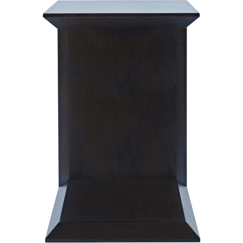 Nobu Beveled Angle Accent End C Table in Espresso Brown Wood