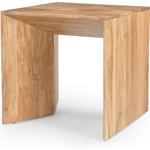 Lux 24" Angled End Table in Natural Finish Wood
