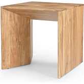 Lux 24" Angled End Table in Natural Finish Wood