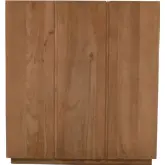 Sequoia 22" Cube Carved End Table in Rustic Brown Solid Wood