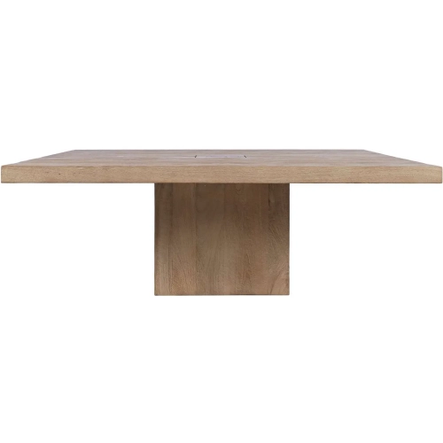 Sequoia 60" Square Pedestal Dining Table with Butterfly Joint in Mango Wood
