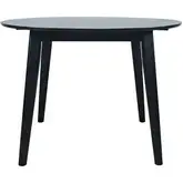 Percy 42" Round Drop Leaf Dining Table in Black Wood