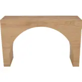 Archimedes 48" Arched Sofa Console Table in Oak Brown Wood