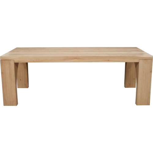 Archimedes 88" Arched Base Dining Table in Oak Brown Wood