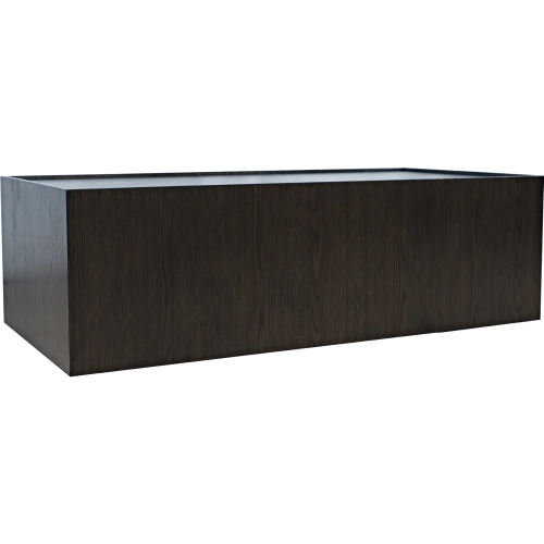 Laurel Creek 52" Block Coffee Table w/ Hidden Casters in Espresso Brown Wood