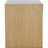 Laurel Creek Square Block Pedestal End Table in Natural Finish Wood