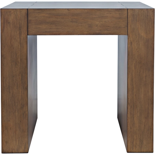 Taos Square Dovetailed End Table in Chestnut Brown Finish Wood