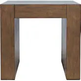 Taos Square Dovetailed End Table in Chestnut Brown Finish Wood