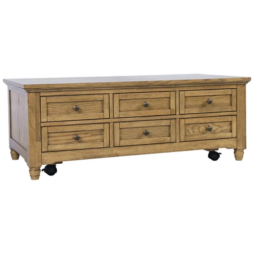 Brentwood Lift Top Coffee Table w/ Casters in Cascade Oak Finish