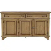 Brentwood 60" 3 Door Sideboard Cabinet in Cascade Oak Brown Wood