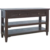 Brentwood 50" 2 Drawer Sofa Console Table in Arbor Oak Finish