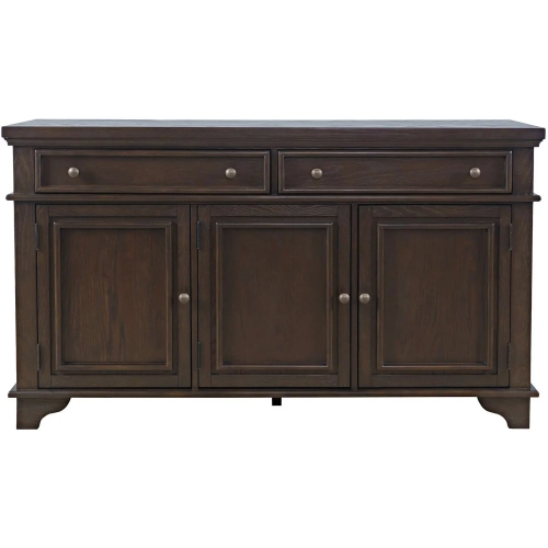 Brentwood 60" 3 Door Sideboard Cabinet in Arbor Oak Brown Wood