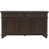Brentwood 60" 3 Door Sideboard Cabinet in Arbor Oak Brown Wood
