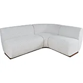 Milano Banquette 3 Piece Sectional Bench in Grey Performance Fabric