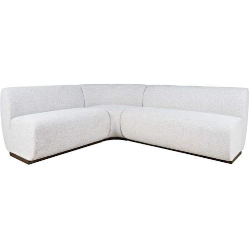 Milano 3 Piece Sectional Sofa Banquette in Grey Performance Fabric