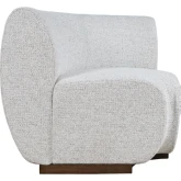 Milano Banquette Modular Sectional Corner Wedge in Grey Performance Fabric