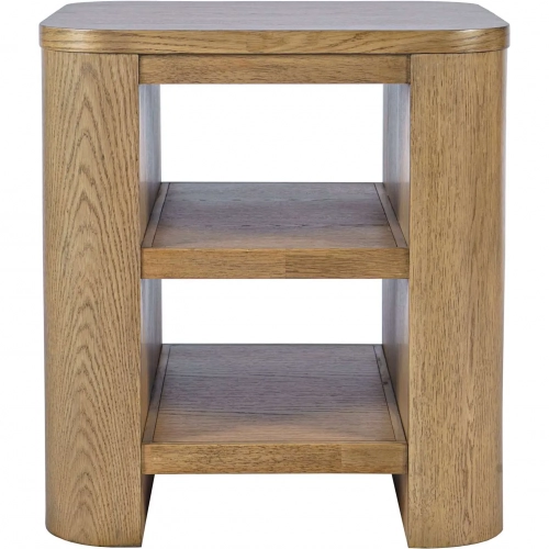 Janzen Open Storage End Table in Cascade Oak Brown Wood