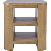 Janzen Open Storage End Table in Cascade Oak Brown Wood