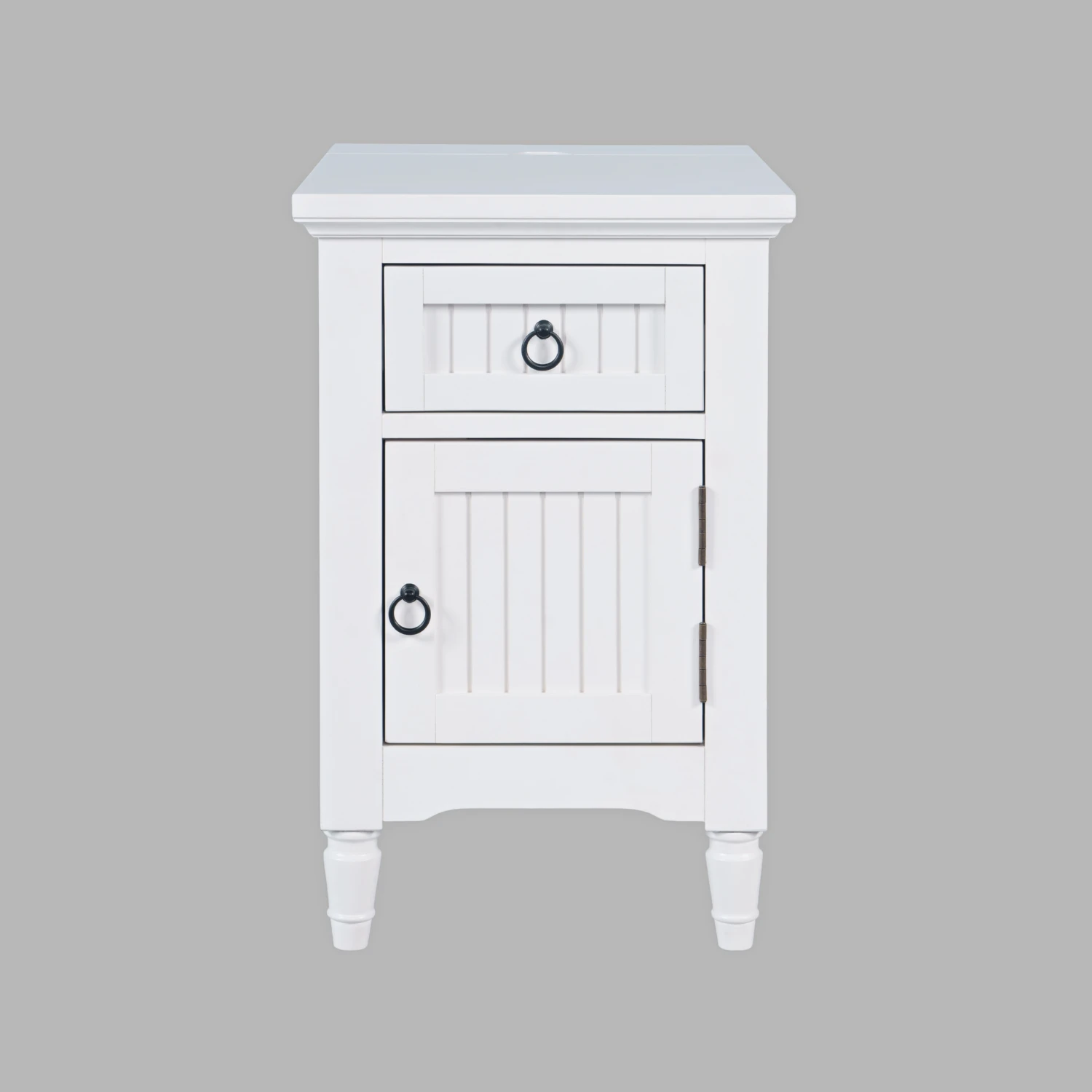 Jofran 2545-6 Westport Chairside End Table Cabinet with USB