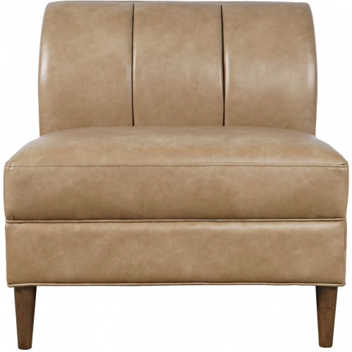 Ruston One Seat Banquette in Buffed Brown Vegan Leather