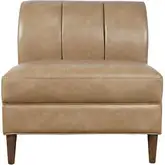 Ruston One Seat Banquette in Buffed Brown Vegan Leather
